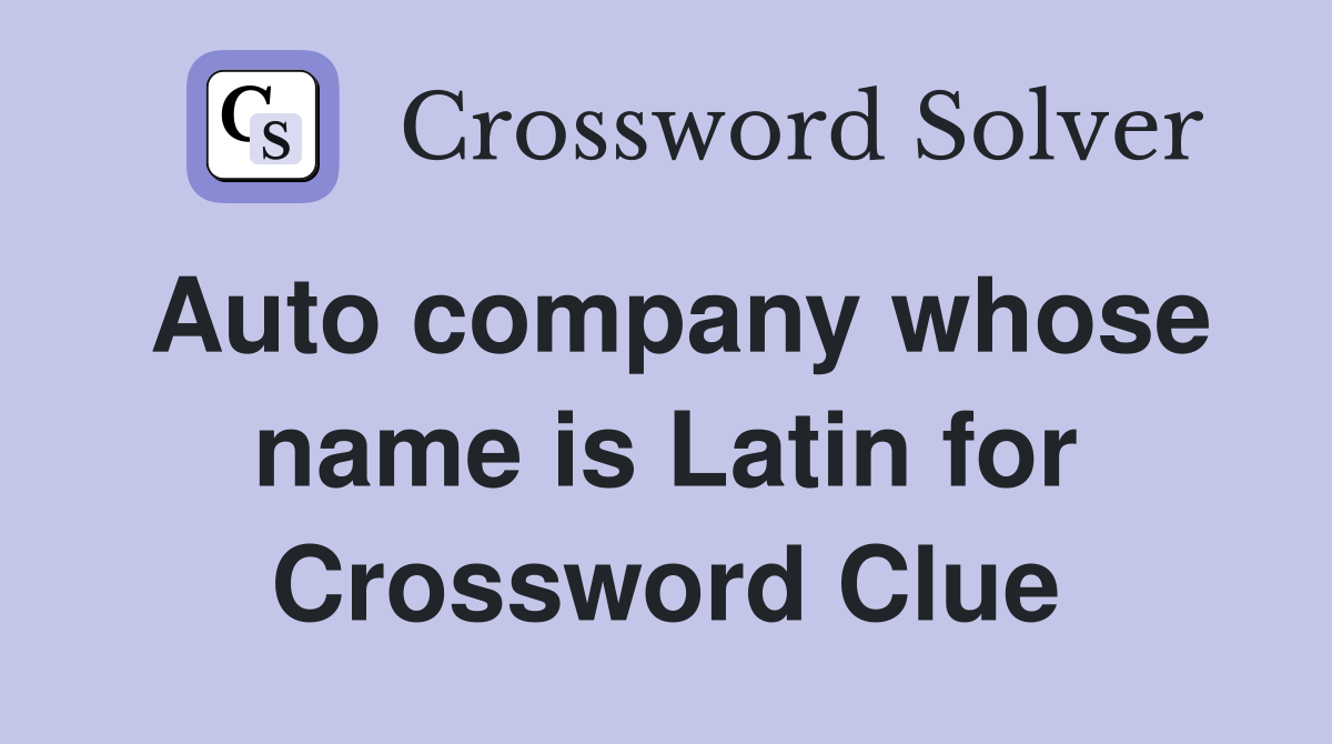 Auto company whose name is Latin for listen